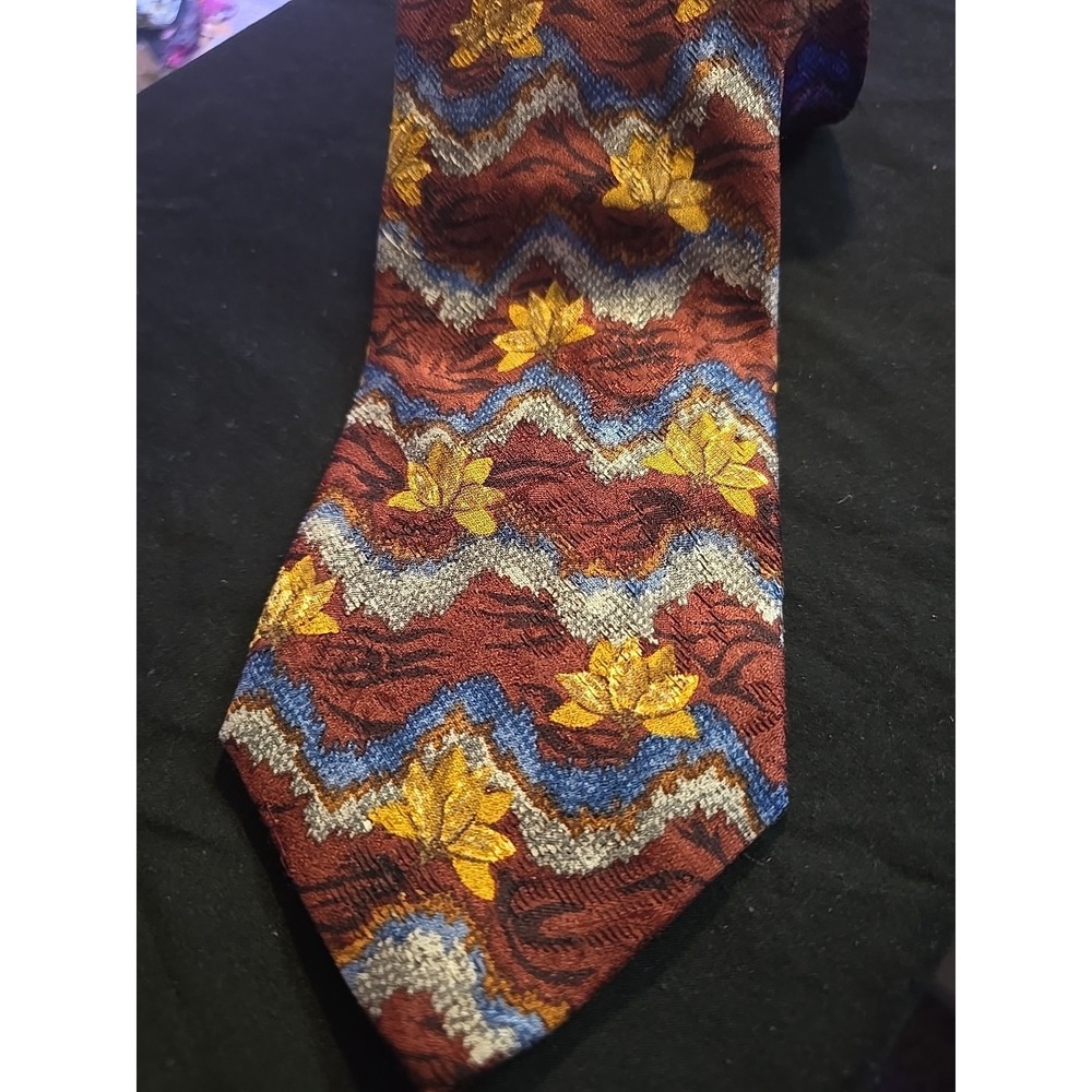 ermenegildo zegna tie Men's Necktie Silk Made In Italy Blue Rust Bowties 57L/4W